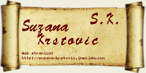 Suzana Krstović vizit kartica